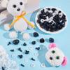 PH PandaHall 120 PCS Black Plastic Noses, 15 Sizes Safety Noses with Spacer Teddy Bear Noses for Crafts Crochet and Stuffed Animals DIY Crafts Making, Pin: 4.5mm~6.5mm view 4