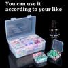 Chemlliy 2 Pack Bead Organizers Box Clear Mini Plastic Bead Storage Containers Transparent 13 Pieces Storage Box with Lid view 2