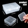 Chemlliy 2 Pack Bead Organizers Box Clear Mini Plastic Bead Storage Containers Transparent 13 Pieces Storage Box with Lid view 3