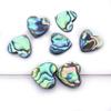 20PCS Heart Beads Abalone Shell Beads Natural Abalone Flat Loose Beads Jewelry Making Beads, 10mm view 1