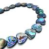 20PCS Heart Beads Abalone Shell Beads Natural Abalone Flat Loose Beads Jewelry Making Beads, 10mm view 2