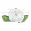 100pcs Mini Satin Ribbon Flower Silk Rose Head Ribbon DIY Wedding Bow Appliques Craft Sewing Clothing Accessories Decoration,Light Blue view 2