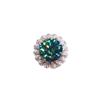 925 sterling silver rose gold Women's wedding ring Engagement ring Crime ring Emerald all diamond cubic zirconia ring CZ Timeless Jewelry Findings Earring Backs Findings (US Code 7) view 1
