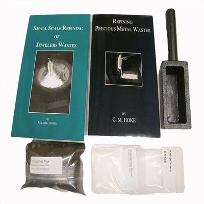 Small Scale Refining of Jewlwers Waste - Refining Precious Metal Waste +Cast Iron Mold+Chapman Flux-Thinner-Borax