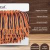 Trims By The Yard 2" Stretch Chainette Fringe Trim, Decorative Polyester Fringe Trim, Versatile Fringes for Costumes, Home Decor, and Party Decorations, 5 Yards, Red view 2