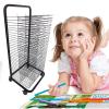 JIAHESHYP 35-Shelf Mobile Art Drying Rack Sturdy Art Organizer A3 Paper Painting Drying Rack with Wheels for Art Studios & Classrooms, 17.3 X 16.5 X 41.7 Inches, Steel, Black view 1