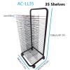 JIAHESHYP 35-Shelf Mobile Art Drying Rack Sturdy Art Organizer A3 Paper Painting Drying Rack with Wheels for Art Studios & Classrooms, 17.3 X 16.5 X 41.7 Inches, Steel, Black view 2