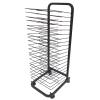 JIAHESHYP Mobile Art Drying Rack for Art Studios & Classrooms, Metal Artwork Storage Display Rack Art Organizer for Paintings and Drawings, Power Coated Design, Black (Size : 20 Shelves) view 1