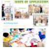 JIAHESHYP Wall Mount Art Drying Rack for Classrooms, Art Studios and Home Use, 20 Shelves, Space-Saving Shelves, Art Work and Paint Drying Rack, Black+White view 4