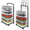 Art Drying Rack For Classroom, Mobile Metal Art Storage Rack with 20/25/35 Removable Shelves, Art Organizer for Kids, Art Studio Painting Craft Artwork Canvas Storage, Black ( Size : 25 Shelves ) view 1