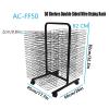 Mobile Paint Drying Rack for Classrooms, 26/38/50 Shelves Metal Artwork Storage Display Rack Double Sided Art Drying Rack with Wheels for Schools and Art Clubs, 45 x 66 x 82 cm, Black ( Size : 50 Shel view 2
