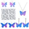 Finyoffiy Butterfly Resin Mold Pendant Silicone Molds 3D Animal Epoxy Mold DIY Casting Mould for Jewelry Earring Necklace Making,Ornaments Wall Decoration (B) view 1
