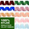Ewaymado Green Velvet Ribbon 3/8 Inch x 20Yd,Great for Gift Wrapping,Hair Bows,Christmas,Wedding Party Decoration(3/8" Green) view 2