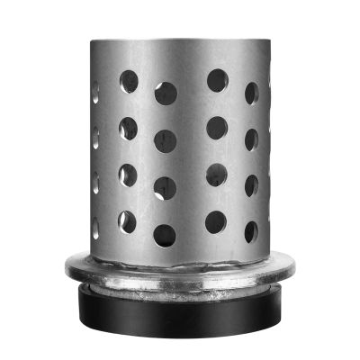 DZQ Perforated Casting Flask Vacuum Casting Stainless Steel Wall Flanged with Rubber Sprue Base(4" x 6")