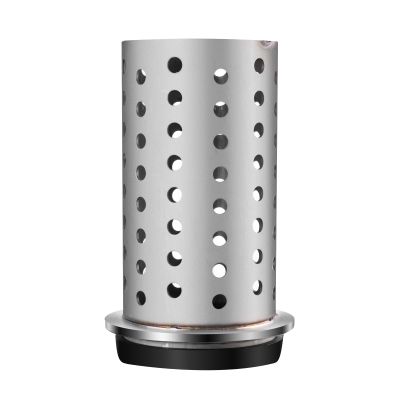 DZQ Perforated Casting Flask Vacuum Casting Stainless Steel Wall Flanged with Rubber Sprue Base(5" x 10")
