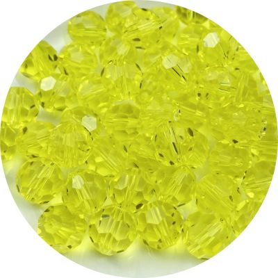 Xinhongo Crystal Glass Beads 200 Pieces 6mm Round Faceted Glass Spacer Beads for Jewelry Making Bracelet Earring Necklace DIY Craft Supplies(Gold Yellow)