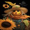 IEFSCAY Diamond Painting Kits Scarecrow Cowboy - Sunflower Crow Adult Children DIY Cartoon Plant Landscape Series, Full Round Drill Embroidery Kit for Personalized Farmhouse Decor 20x30cm view 1