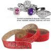 Rhinestone Ribbon,1m Long Bling Crystal Rhinestone Band Rhinestone Tassel Chain Wedding Dress Shoes Rhinestone Fringe Trim for Sewing Craft DIY Decoration (Red 6 Rows 1 Meter) view 4
