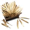 FeelfunFeather 120pcs Gold Goose Cochettes Feather Natural Bulk 4-6 inch 10-15cm for Wedding Party Christmas Decorations DIY Crafts Goose Cochettes Feather view 4