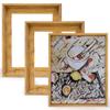 HUACANVAS 3 Pack Canvas Floater Frames for Painting Art with 0.6"~0.9" Depth,Canvas Frames for Prints,Floating Frame for Home Decore (8"x10", Walnut Brown) view 1