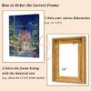 HUACANVAS 3 Pack Canvas Floater Frames for Painting Art with 0.6"~0.9" Depth,Canvas Frames for Prints,Floating Frame for Home Decore (8"x10", Walnut Brown) view 2