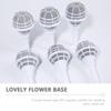 Housoutil 8pcs Bridal Bouquet Holders Lace Skirt for Wedding Flower Arrangements Floral Handles for Crafts and Home Decor for Fresh and Artificial Flowers view 4