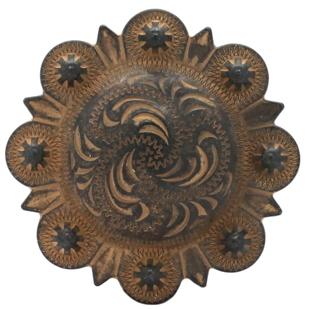 Berry Concho Rustic Gold Screw Back 1-3/4" 7865-32