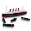 TheRoller3d RMS LUSITANIA Model - Highly Detailed Replica Historically Accurate No Assembly Required - 1 Foot in Length (Model with Torpedos) view 1