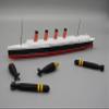 TheRoller3d RMS LUSITANIA Model - Highly Detailed Replica Historically Accurate No Assembly Required - 1 Foot in Length (Model with Torpedos) view 2