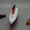 TheRoller3d RMS LUSITANIA Model - Highly Detailed Replica Historically Accurate No Assembly Required - 1 Foot in Length (Model with Torpedos) view 3