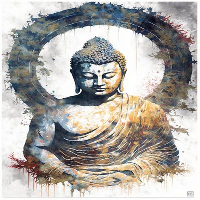Ink and Water Halo Buddha Diamond Painting Kits, 5D Crystal Gem Paste Craft Diamond Painting, 16X20Inch Beginner Home Decor Cafe Decor and Other Multiple Choices Holiday Gift
