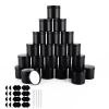 OBKJJ Black Candle Jars 10 oz Matte Tins 24 PCS Metal Candle Containers with Lids Bulk Candle Containers for Balms, Salve, Spices, Beard Balm, Crafts with 4 Markers 6 Sheets Label Stickers view 1