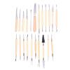 Clay Tools, 22Pcs Modeling Clay Sculpting Tools Set Pottery Tools, Polymer Clay Tools, Wooden Handle, Comfortable Grip for DIy Clay, Fondant, Ceramic, Dough, Wax, Cake Decoration view 1