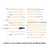 Clay Tools, 22Pcs Modeling Clay Sculpting Tools Set Pottery Tools, Polymer Clay Tools, Wooden Handle, Comfortable Grip for DIy Clay, Fondant, Ceramic, Dough, Wax, Cake Decoration view 4