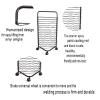 JIAHESHYP Art Drying Rack Mobile Cart for Painting Craft Artwork Canvas Storage, Stackable Metal Art Rack Power Coated for Classroom, Art Club view 3