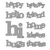 Briartw 9 Pieces Big Words Cutting Dies,Happy,Birthday,Hello,Friend,Home Metal Stencil for Cards Making,DIY Scrapbook,Handmade Invitation Card Postcard,Release Stress,Embossing Decoration Crafts Tool view 1
