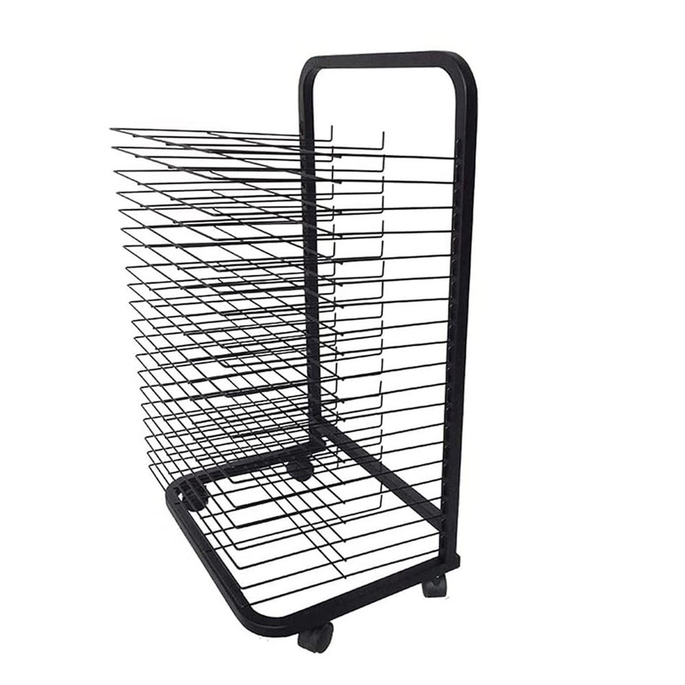 JIAHESHYP Mobile Art Drying Rack/Sturdy Metal Art Rack - Flexible Shelves, Painting Drying Rack for Kids, Ideal for Classrooms, Art Studios and Home Use (Size : 30-Layer)