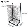 JIAHESHYP Art Drying Rack - 3 Sizes of Solid Art Drying Racks for Single-Sided Use Art Carts with Universal Wheels are Ideal for Classroom Art Studios and Home Use (Size : 25-Layer) view 2