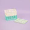 Craftelier - Box for Organisation and Storage of Craft Materials | Foldable and Stackable Design | Small Size - Open Box Measures 13,5 x 9,5 x 9,5 x 5,5 cm - Colour Turquoise view 4