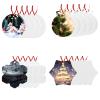 Sublimation Blank Ornaments White Aluminium Haning Ornament 20 PCS Bulk of Different Disign for HTV Crafting DIY and Chritsmas Tree Decoration (Snow) view 1