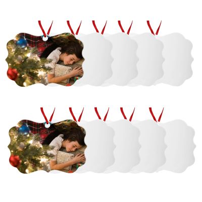 Sublimation Blank Ornaments 4x2.6 Inch Aluminium Haning Ornament 10 PCS Bulk for HTV Crafting DIY and Chritsmas Tree Decoration (The Shape of Butterfly)