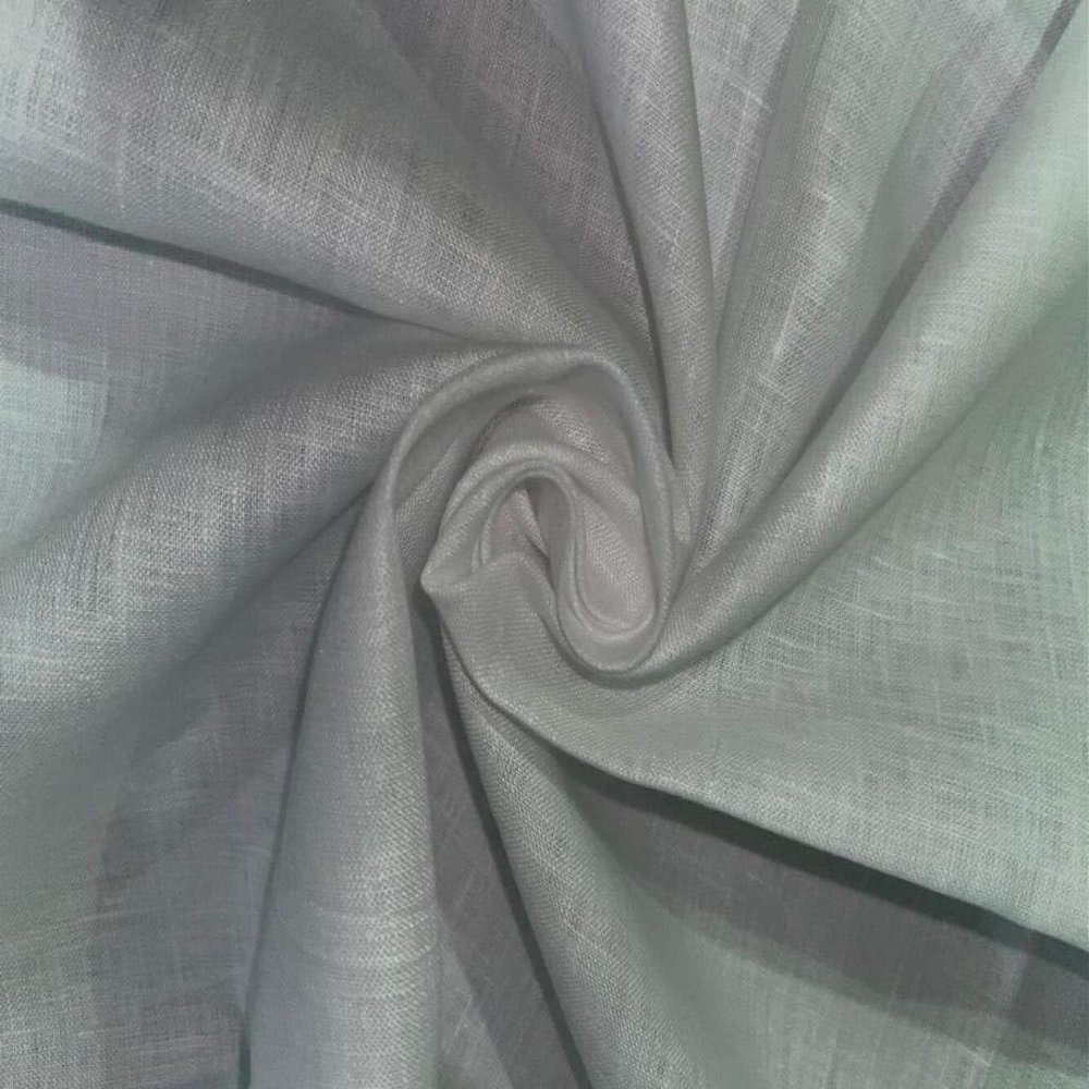 70 lea X 70 LEA White Pure 100% European Linen Fabric Premium Shirting 58 inch Wide Dyeable White