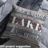 Lake House Fabric by The Yard Rustic Lake Upholstery Fabric for Chairs, Retro Wooden Plank, 10 Yard Soft Flannel view 4