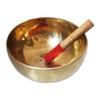 KALARAMBH Handmade Brass Singing Bowl Tibetan Buddhist Prayer Instrument with Wooden Stick Music Therapy Meditation Bowl - Yellow view 1