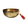 KALARAMBH Handmade Brass Singing Bowl Tibetan Buddhist Prayer Instrument with Wooden Stick Music Therapy Meditation Bowl - Yellow view 2