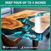 Teexpert Deep Pour Epoxy Resin, 3 Gallon Epoxy Resin Kit for 2-4" Pour Depths, Crystal Clear & High Gloss, Bubble-Free Casting Resin for River Tables, Flower Preservation and Mold Crafts - 2:1 Mix view 3