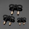 LIBERGA 10 Pcs Metal Bow Buttons with Shank, Fashion Decorative Buttons for Sewing, Cardigans, Coat, Clothes, Craft Projects,Black,23mm*18mm view 1