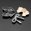 LIBERGA 10 Pcs Metal Bow Buttons with Shank, Fashion Decorative Buttons for Sewing, Cardigans, Coat, Clothes, Craft Projects,Black,23mm*18mm view 3