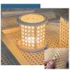 Tophacker Rattan Roll, Natural Rattan Material Roll Net, Rattan Webbing for Caning, Cane Webbing Sheet, Home Decoration, for Cabinet Table Furniture 40 50 60 80 Cm (Size : 40cmx150cm(16inx60in)) view 2