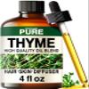 100% Pure Thyme Oil - 4 Fl Oz Thyme Essential Oil for Hair, Skin, Diffuser, Aromatherapy & DIY Soap Making Scent view 1